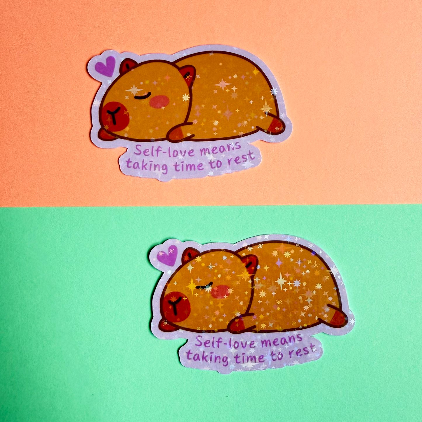 Self-Love Capybara Sticker