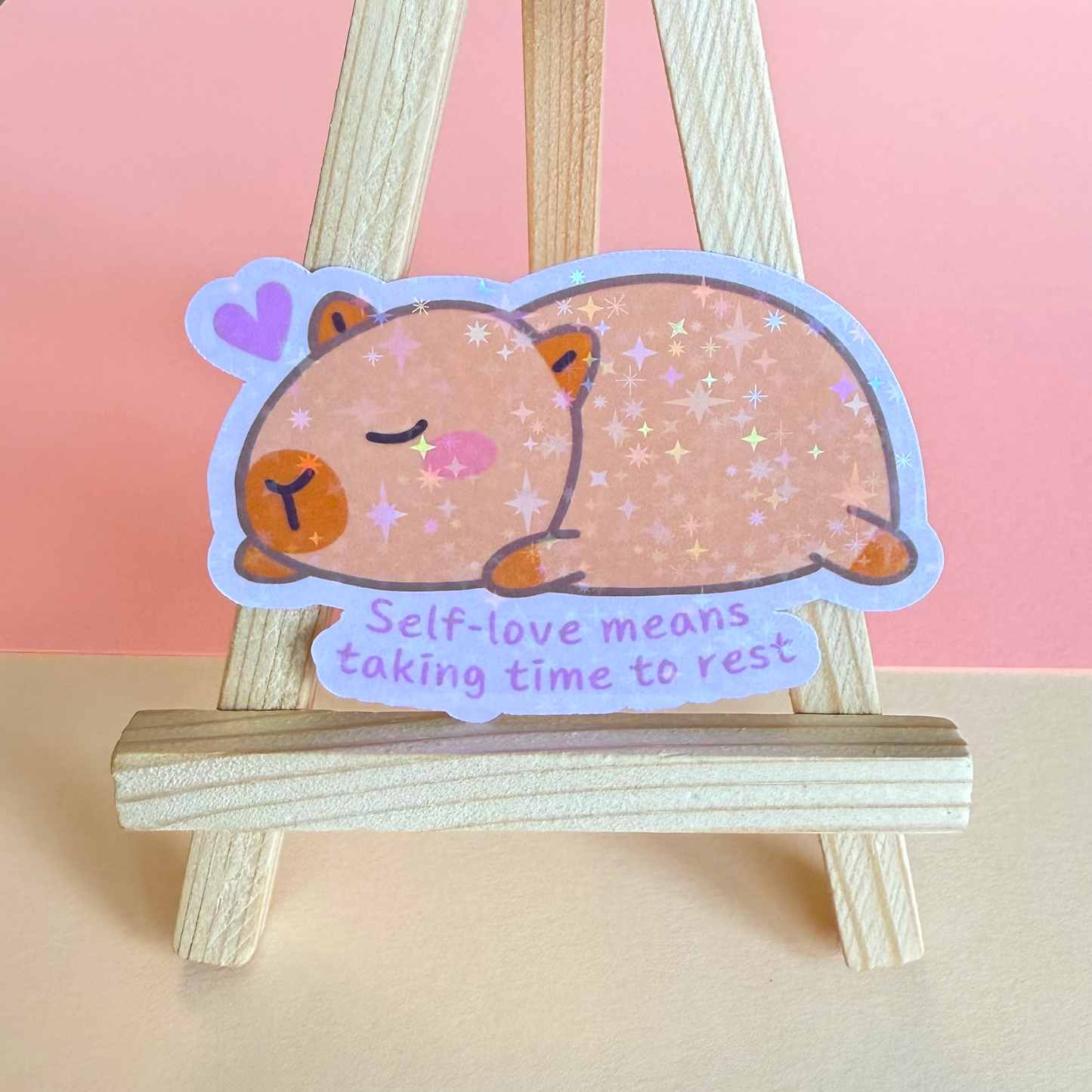 Self-Love Capybara Sticker