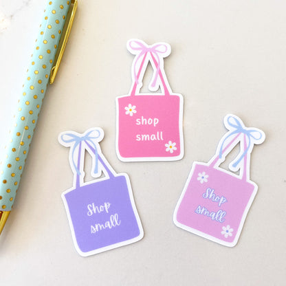 Shop Small Tote Bag Sticker