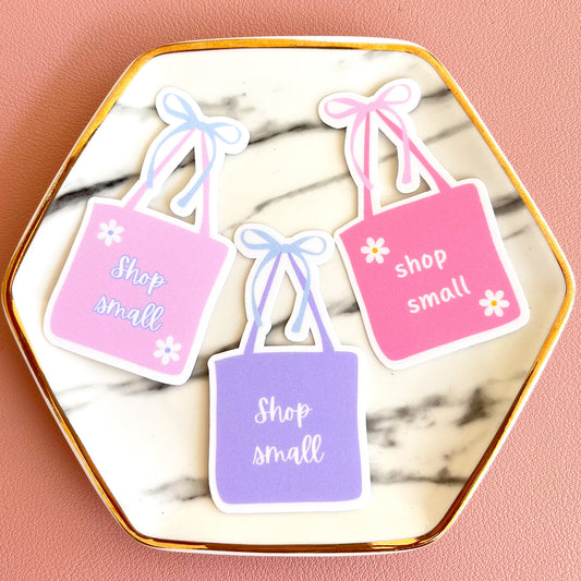 Shop Small Tote Bag Sticker