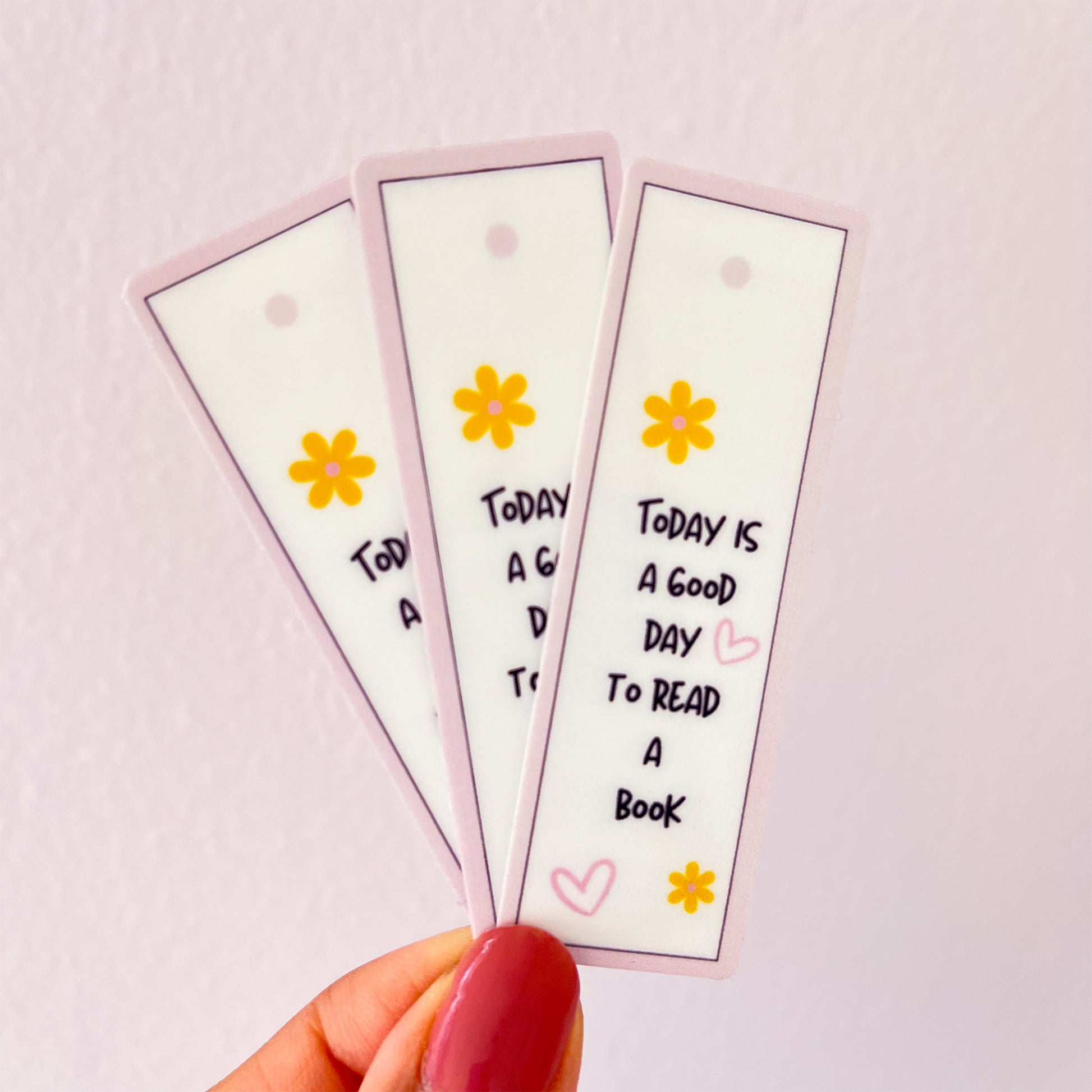 Trio of cute bookmark stickers