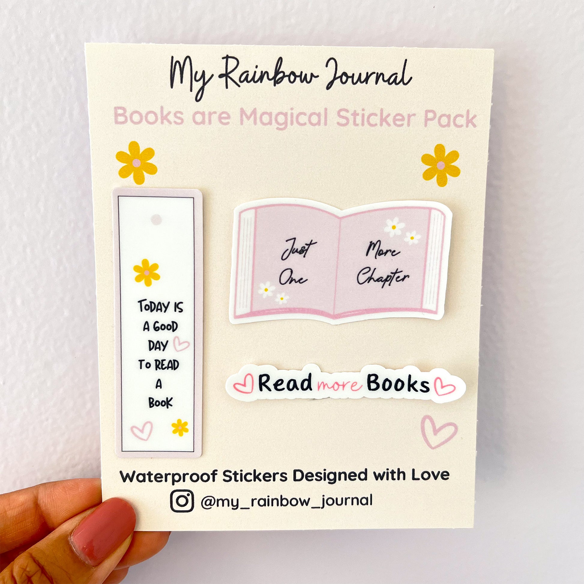 Books are Magical Sticker Pack in packaging
