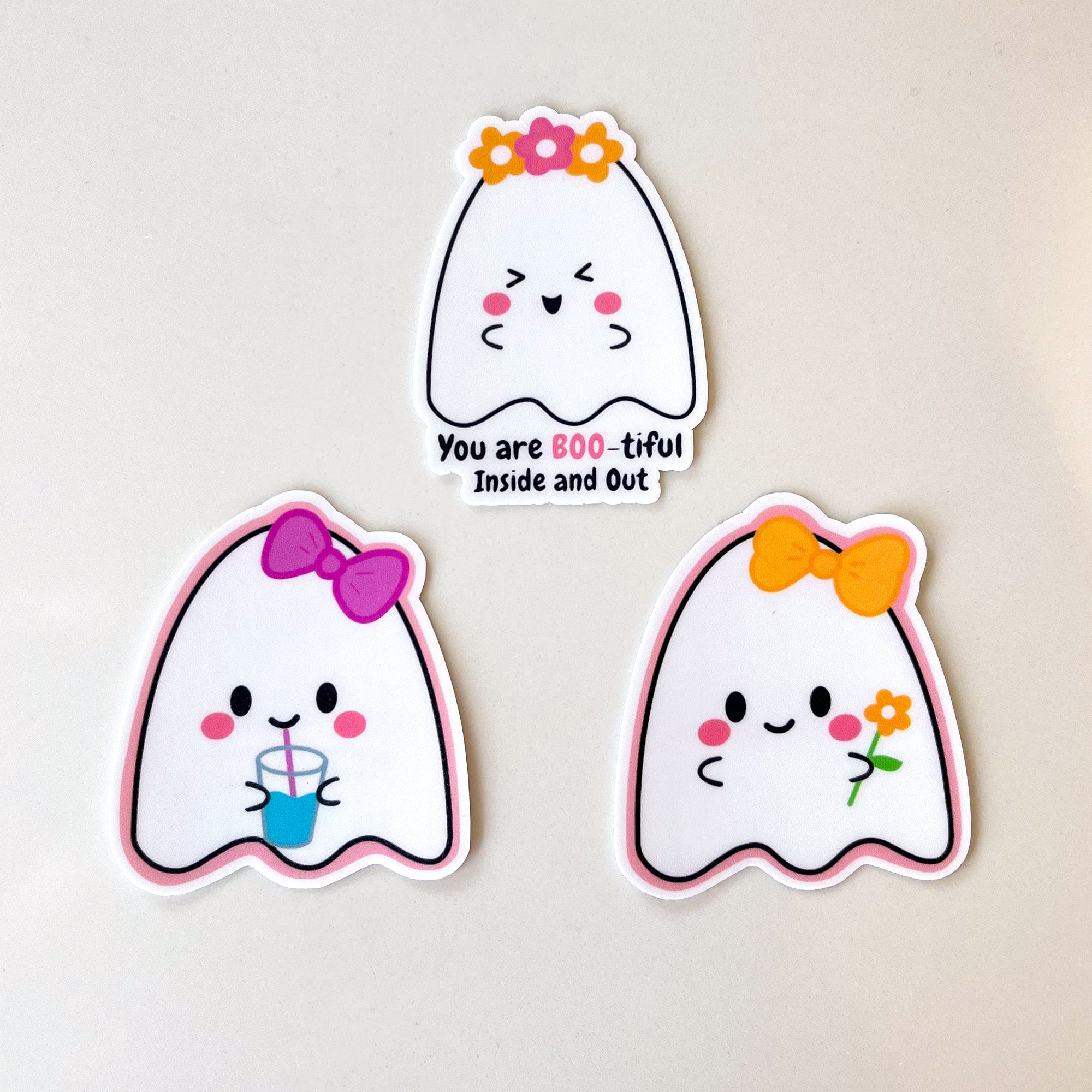 Trio of ghost stickers