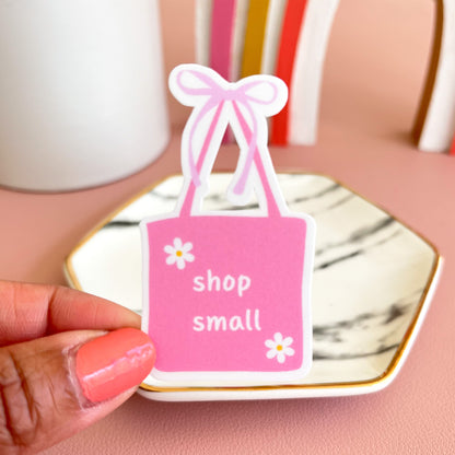 Shop Small Tote Bag Sticker