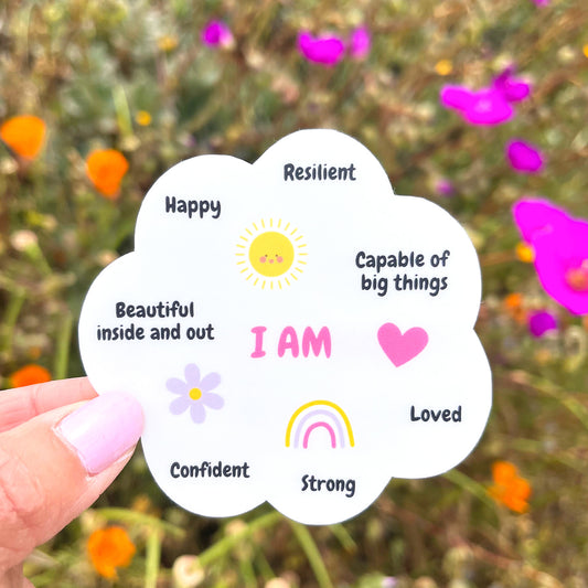 Positive Affirmations sticker outside