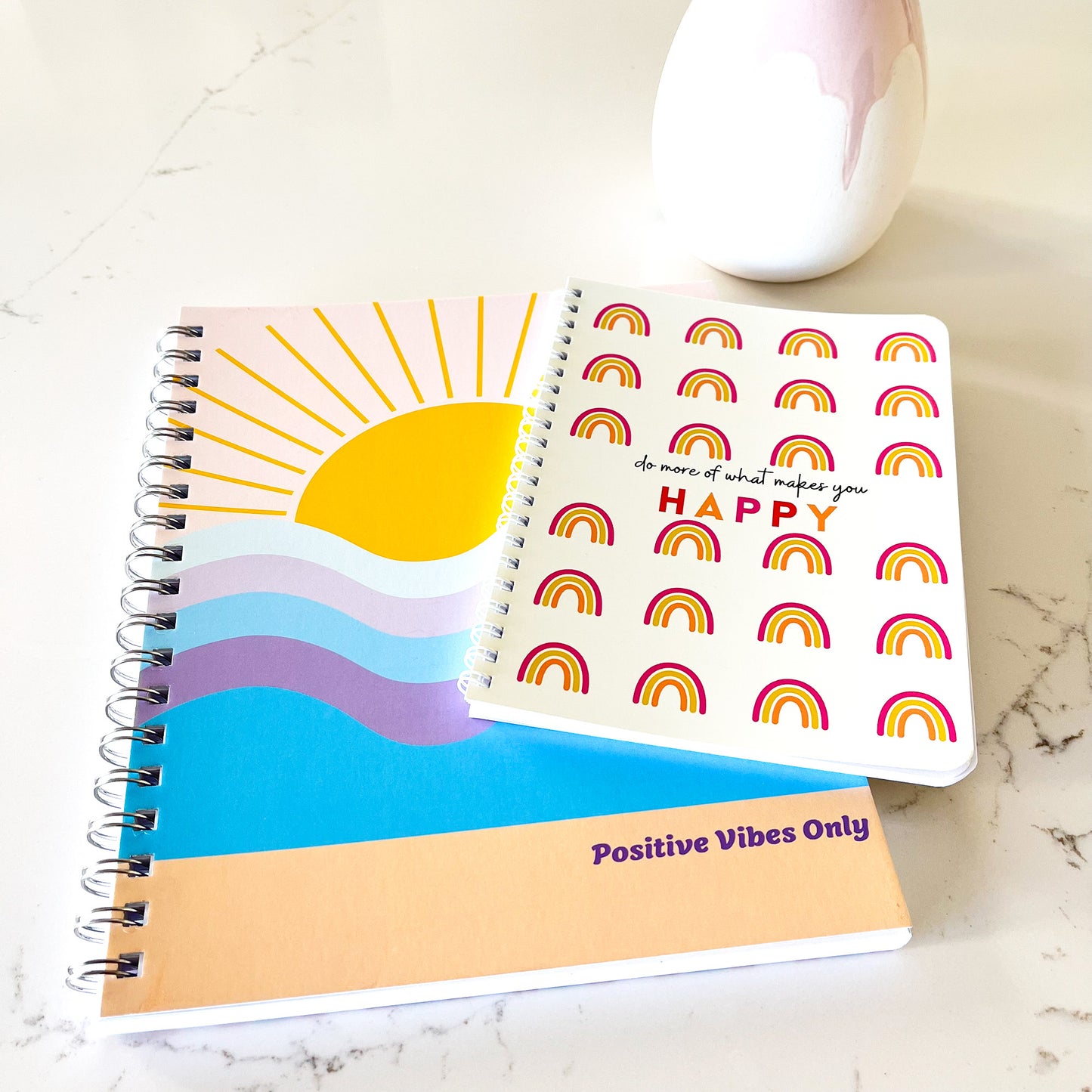 Rainbows and sunshine gift set flat lay