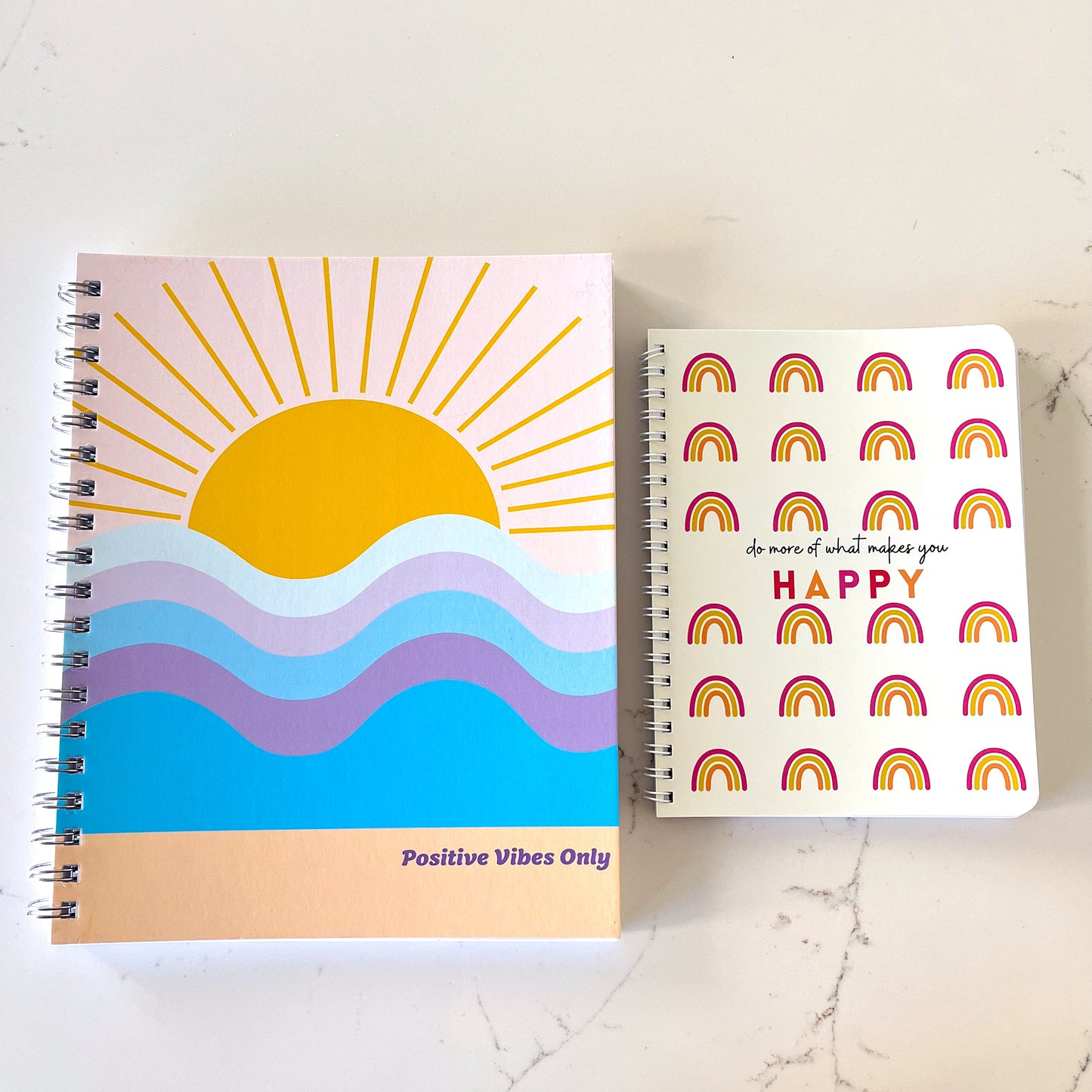 Rainbows and sunshine gift set side by side