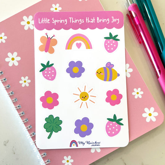 Little Spring Things that Bring Joy Sticker Sheet