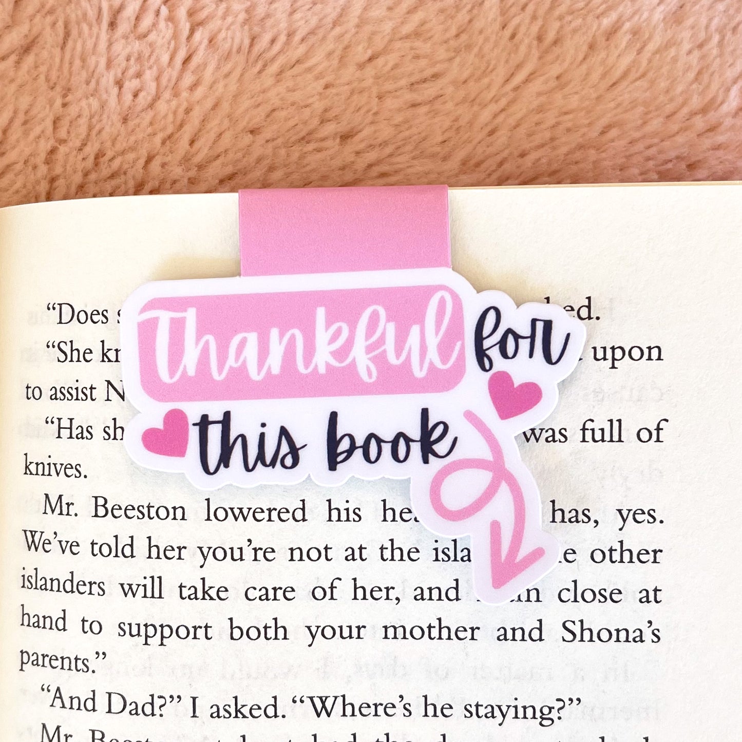 Thankful for this Book Bookmark