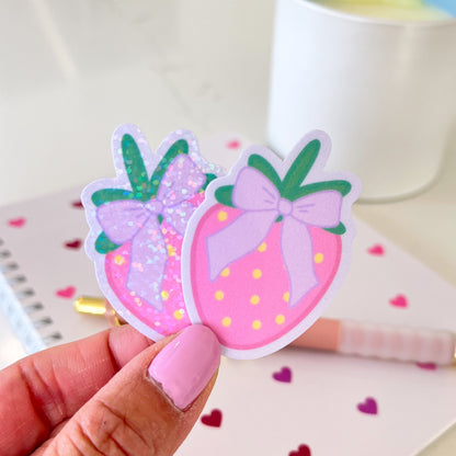 Coquette Strawberry Sticker