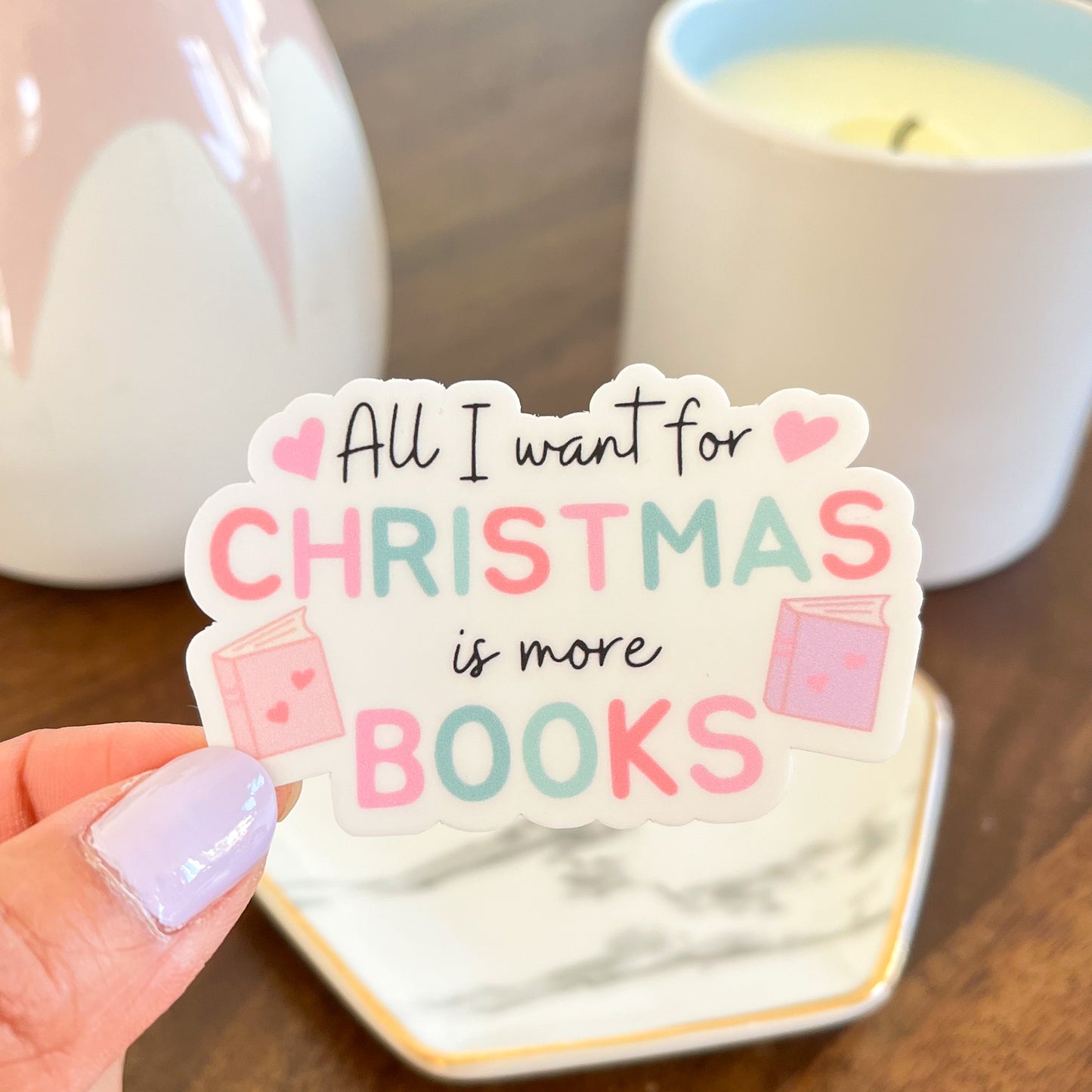 Bookish Christmas Sticker