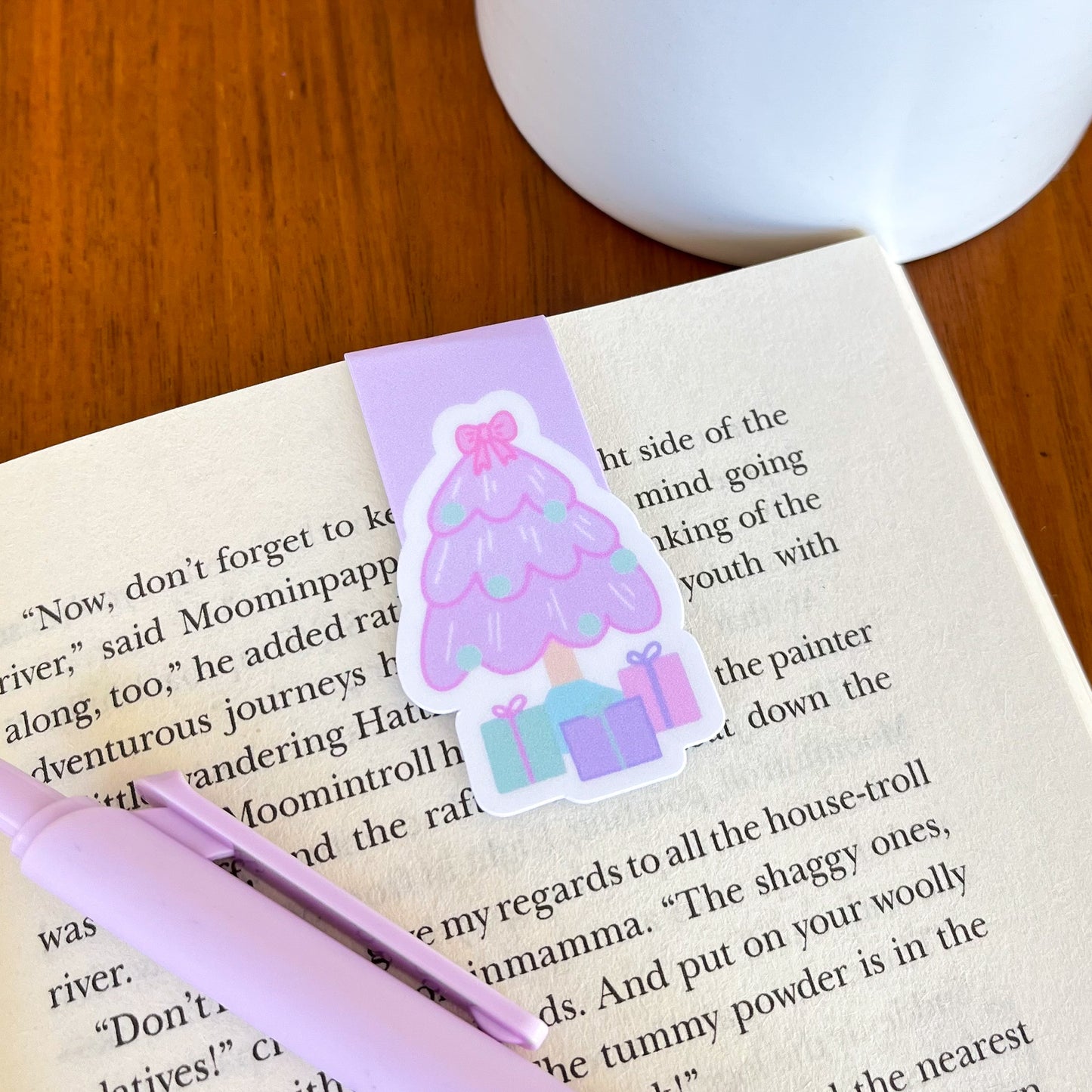 Pink Christmas Tree Bookmark