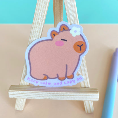 Keep Calm Capybara Sticker