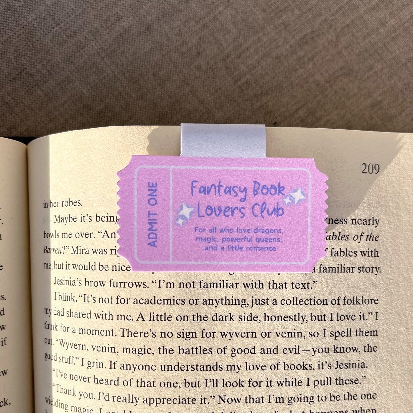 Fantasy Book Lovers Club Bookmark