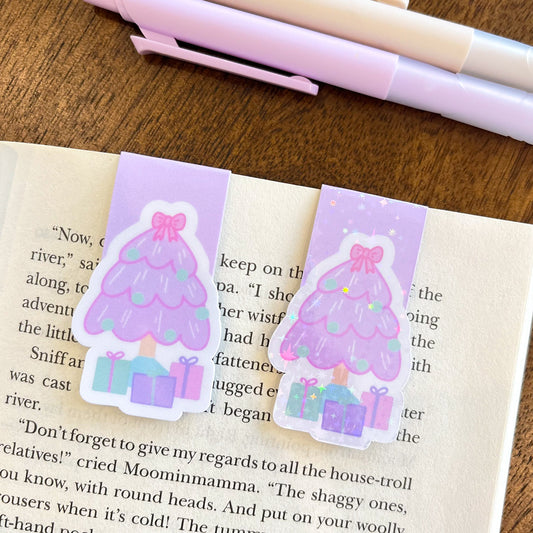 Pink Christmas Tree Bookmark