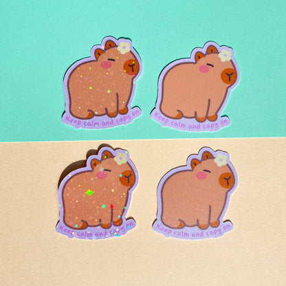 Keep Calm Capybara Sticker