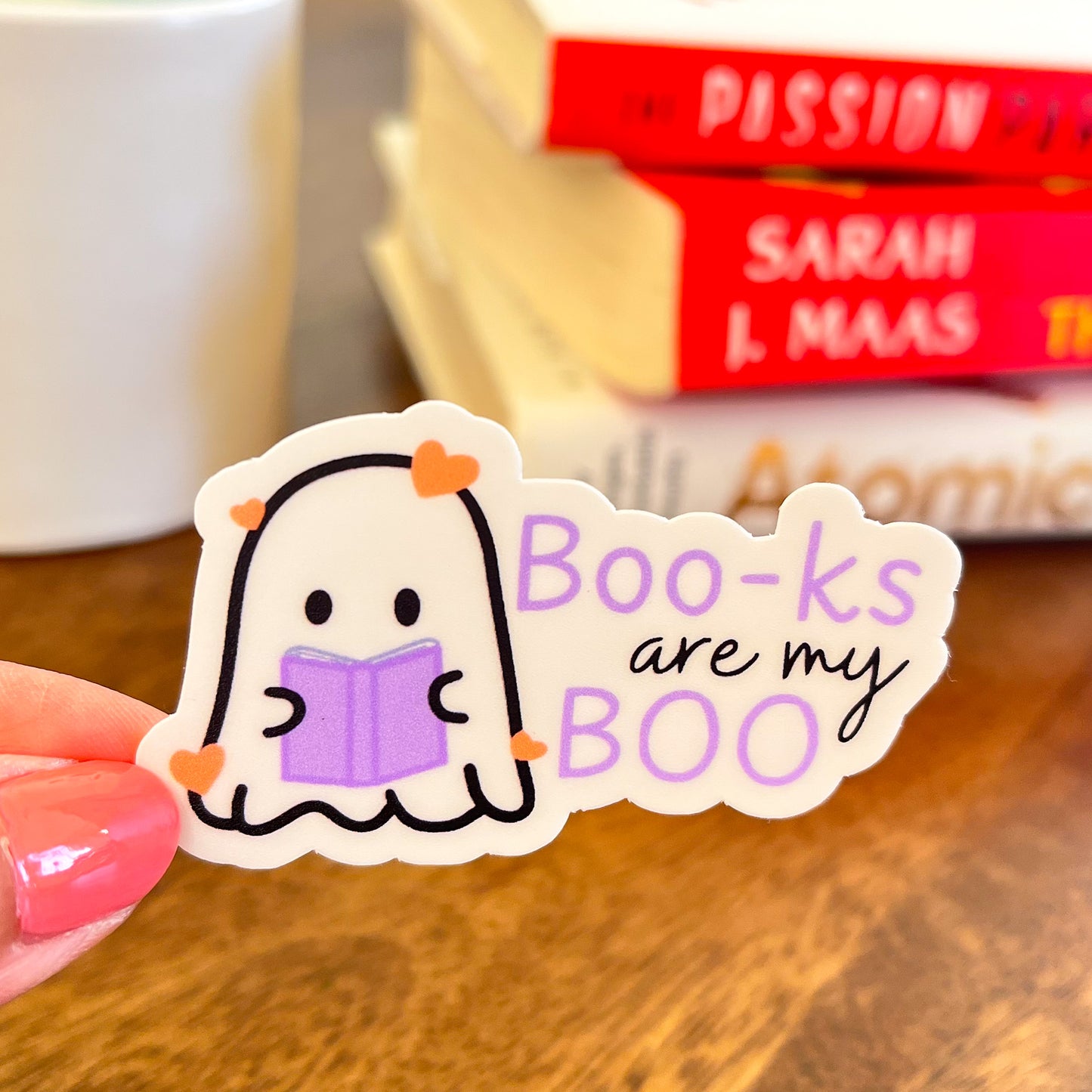 Bookish Ghostie Sticker