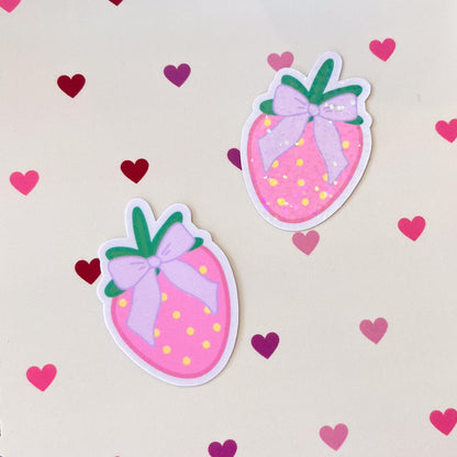 Coquette Strawberry Sticker