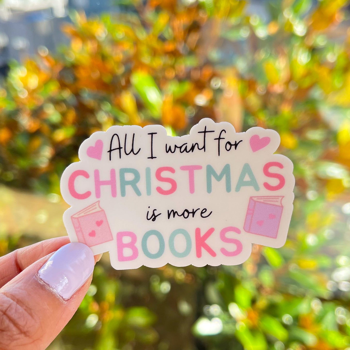 Bookish Christmas Sticker