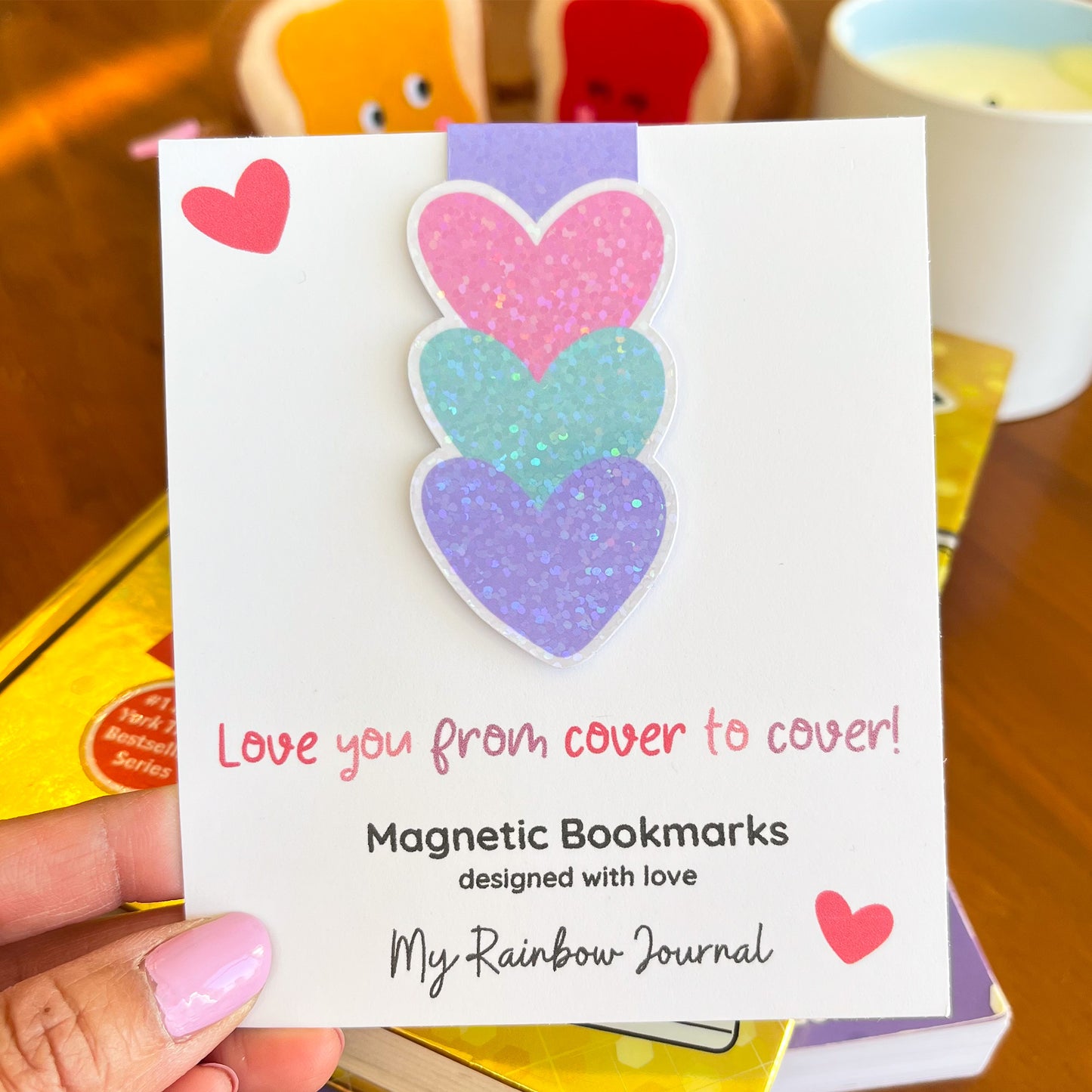 Stacked Hearts Bookmark