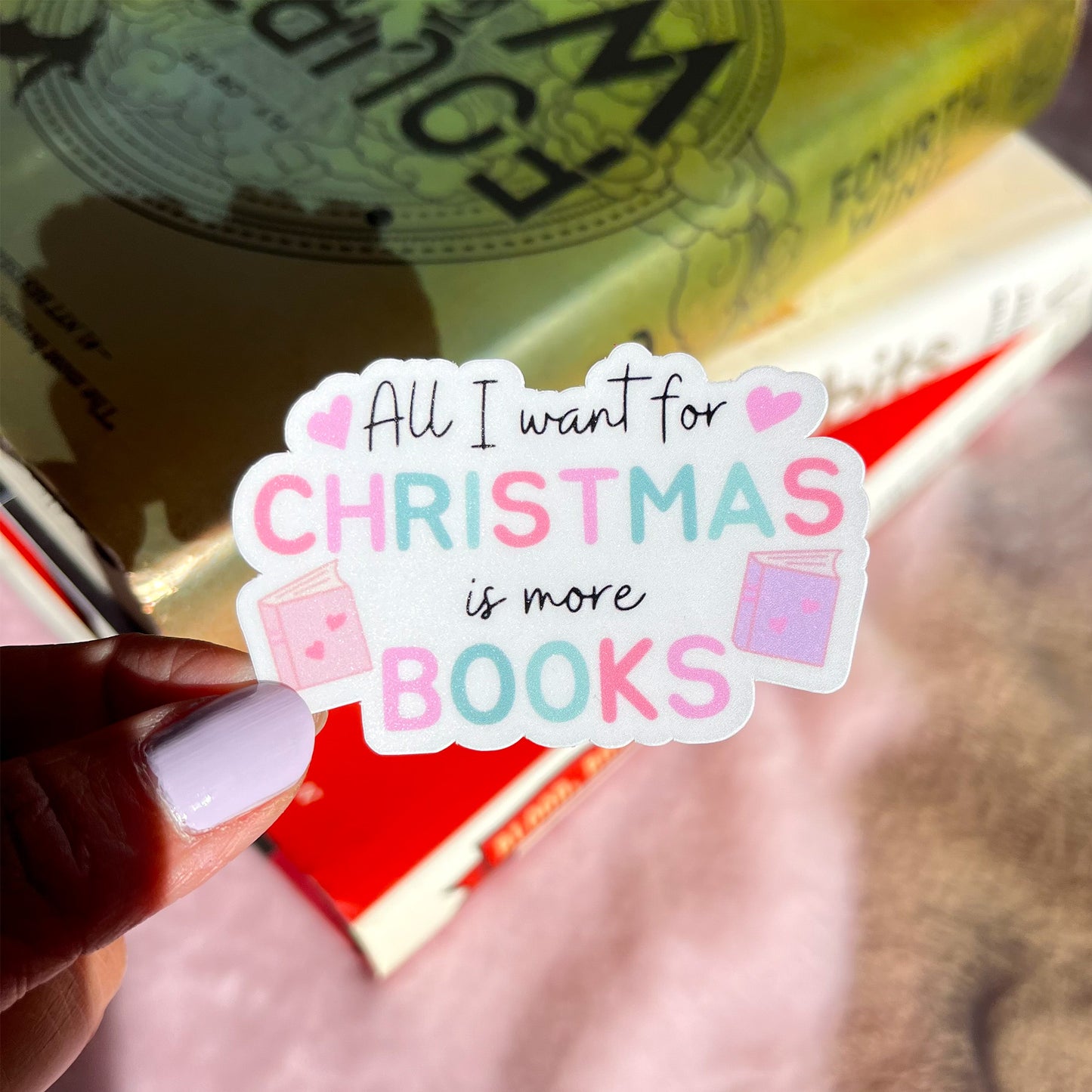 Bookish Christmas Sticker